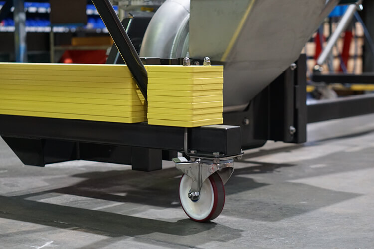 A Floveyor custom designed mobile conveyor unit
