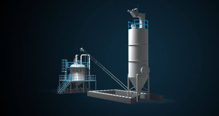 render of a floveyor silo unloader