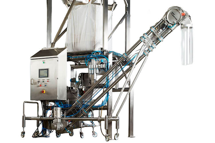 a floveyor bulk bag discharger and truck loader with electrical controls