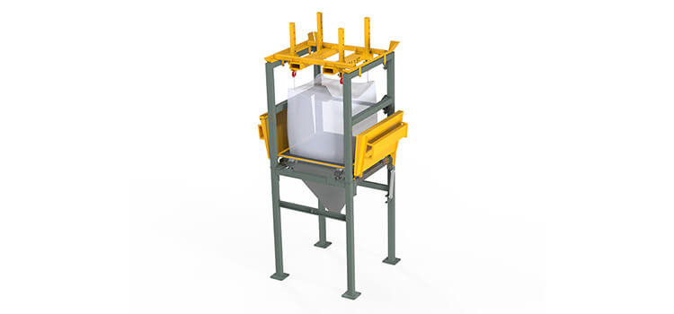 Illustration of disposable bulk bag unloading