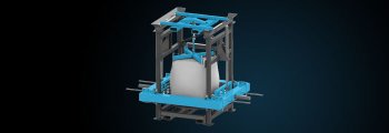 floveyor render of a bulk bag conditioner for material conditioning